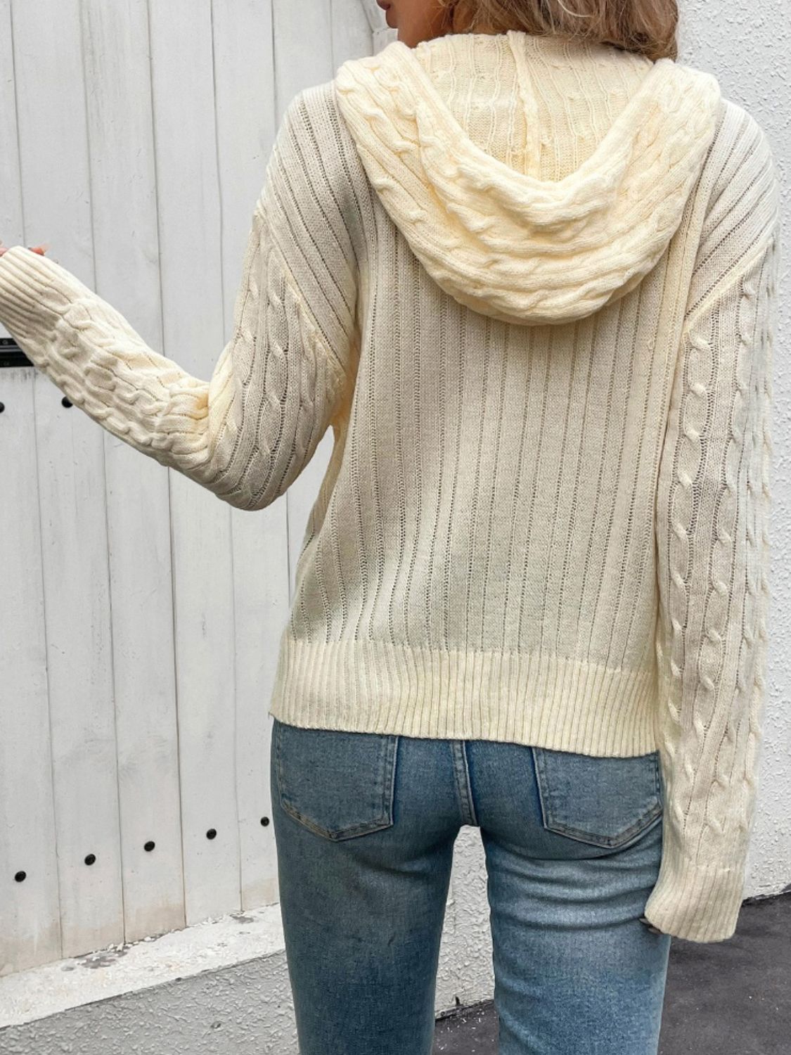 Stilla | Zip Up Long Sleeve Hooded Cardigan