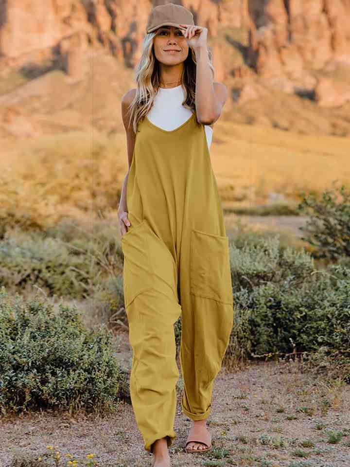 Stilla | Tag Full Size Udenær V-hals Lommer Jumpsuit