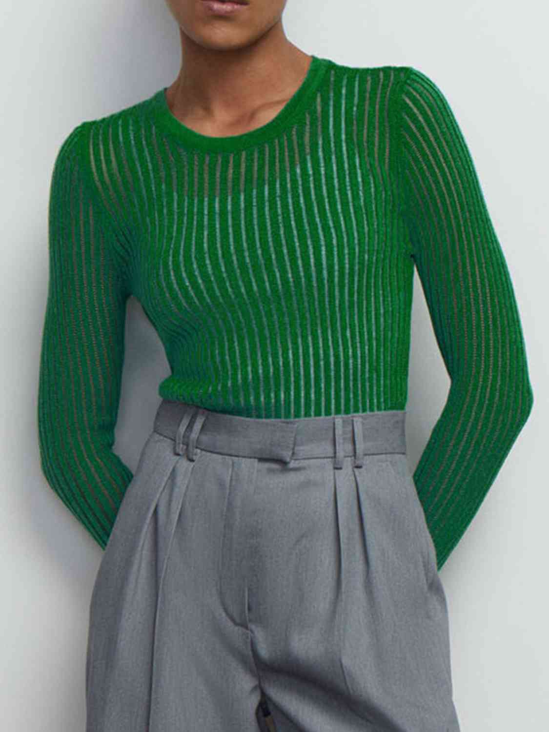 Stilla | Neck Ribbet Strik Tee