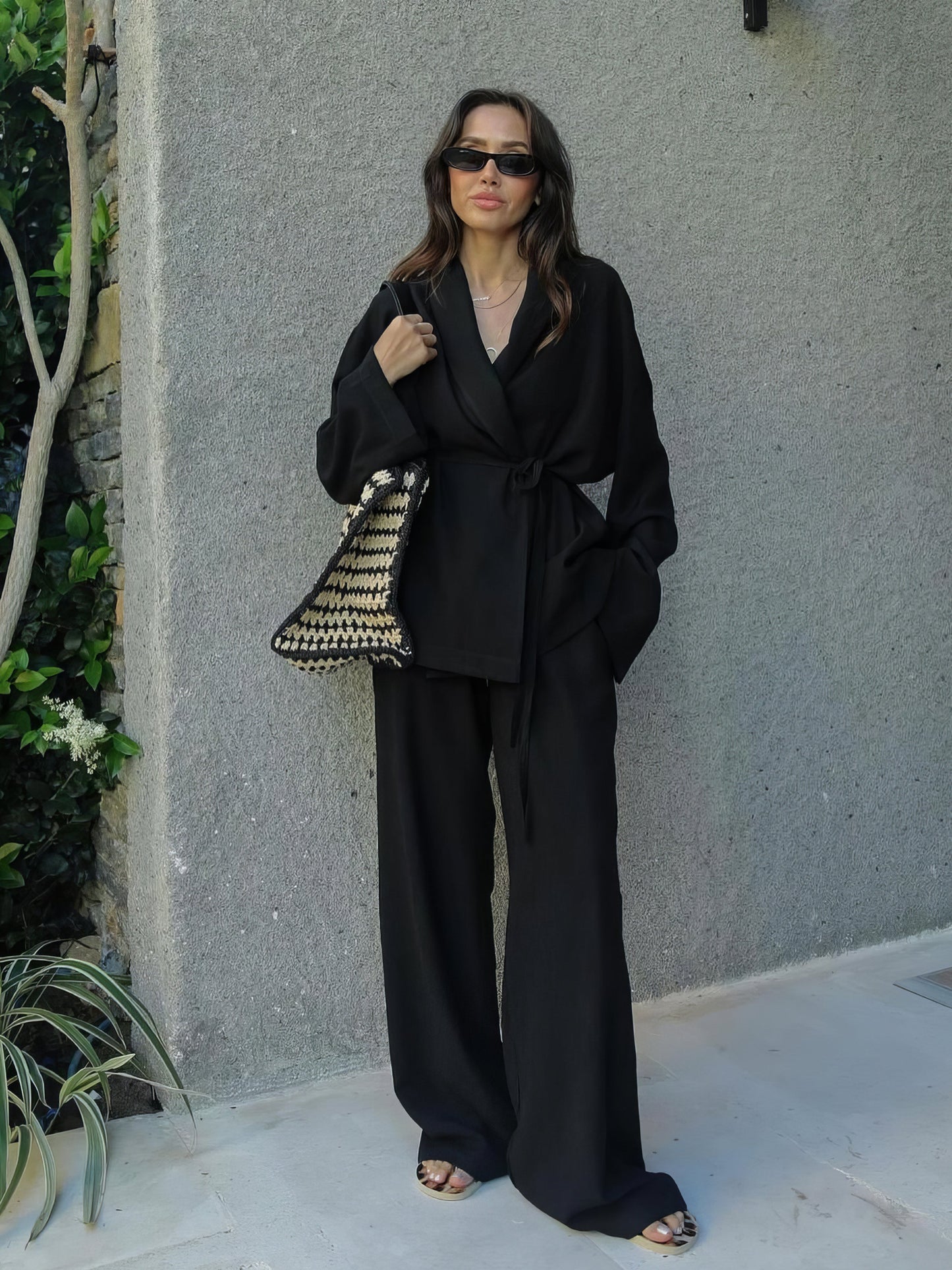 Stilla | Let Linned Kimono Sæt
