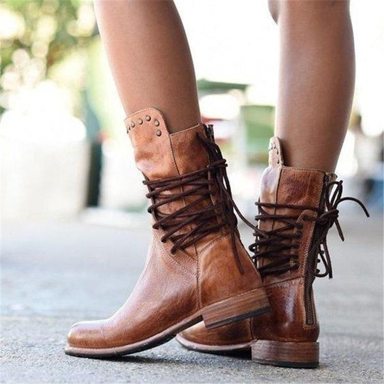 Stilla | Schnürstiefeletten Aus Leder