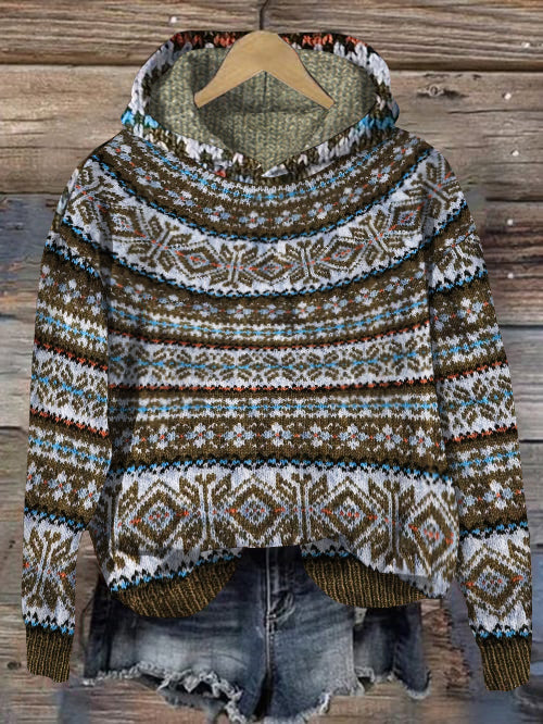 Stilla | Sweater Med Hætte Af Islandsk Uld