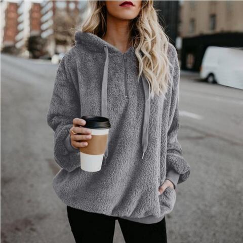 Stilla | Stilfuld Og Hyggelig Fluffy Fleece Hættetrøje Til Kvinder