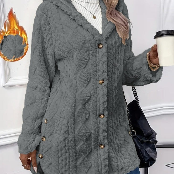 Stilla | Hætte cardigan med knapper