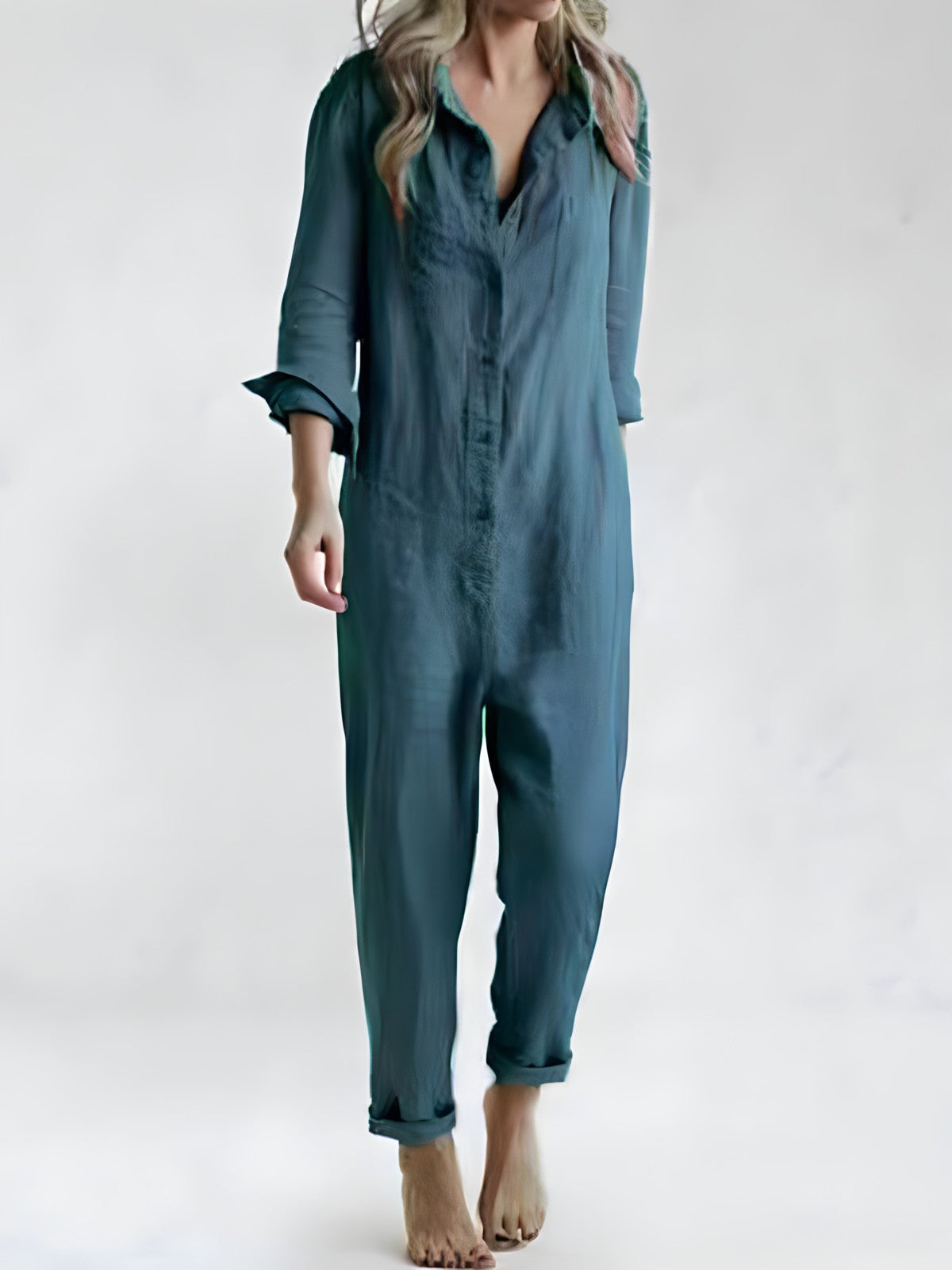 Stilla | Casual og Løs Jumpsuit Med Lange Ærmer