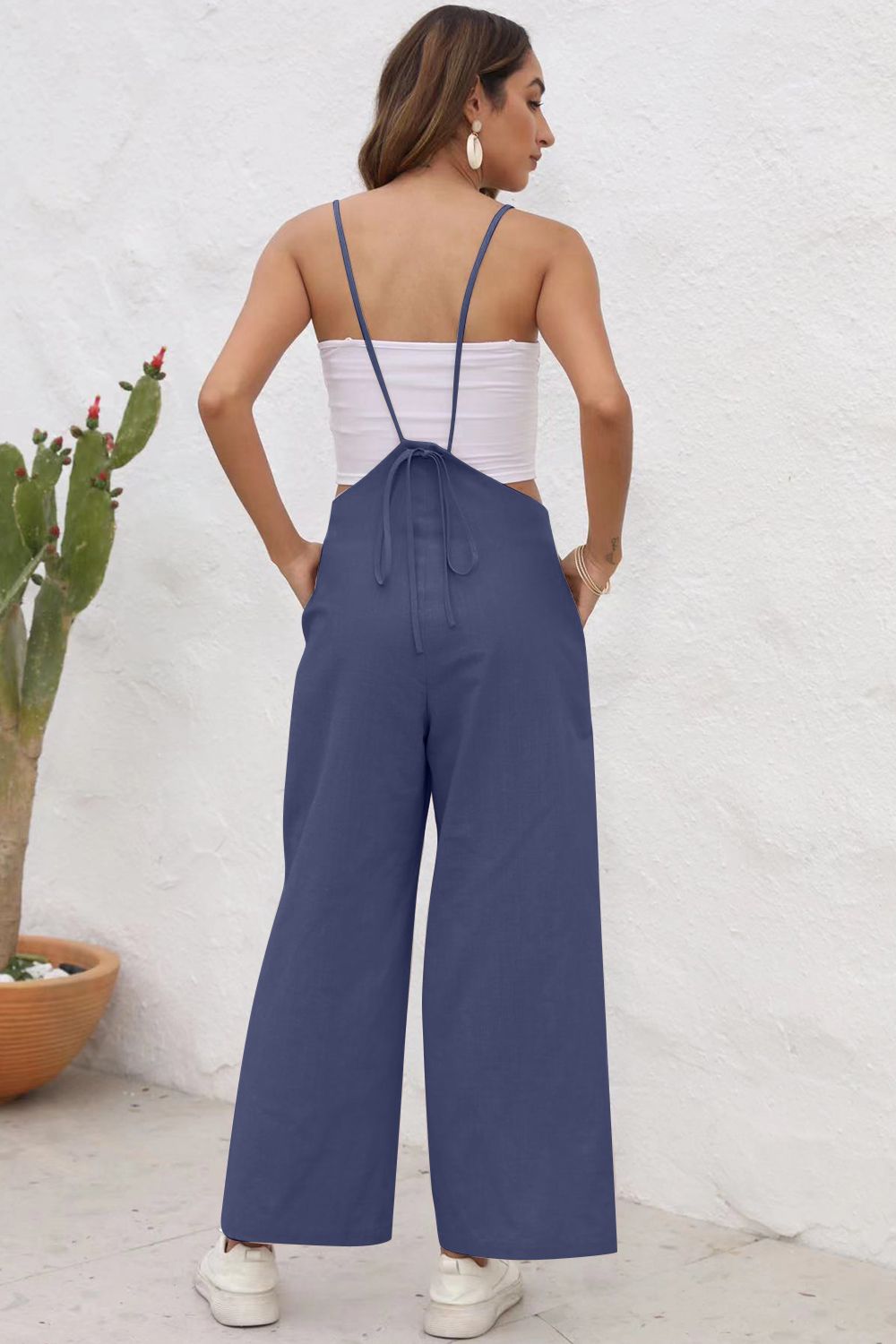 Stilla | Ryg Uden Ærmer Bred Ben Jumpsuit