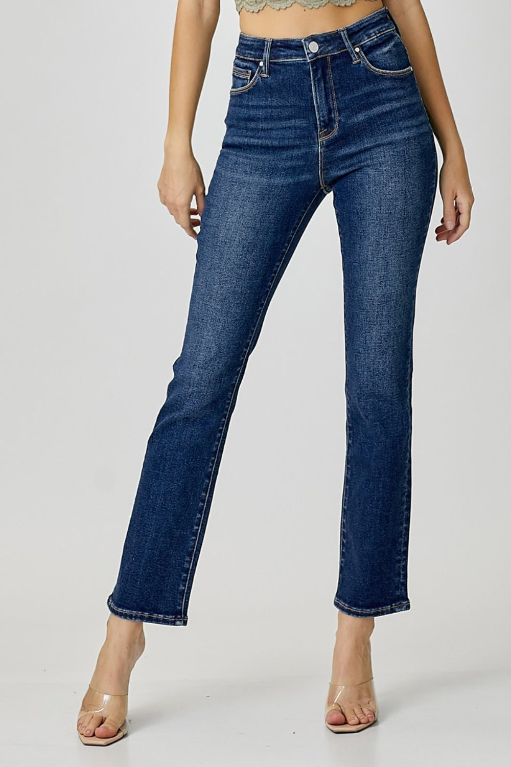 Stilla | Full Size Høj Talje Lige Jeans