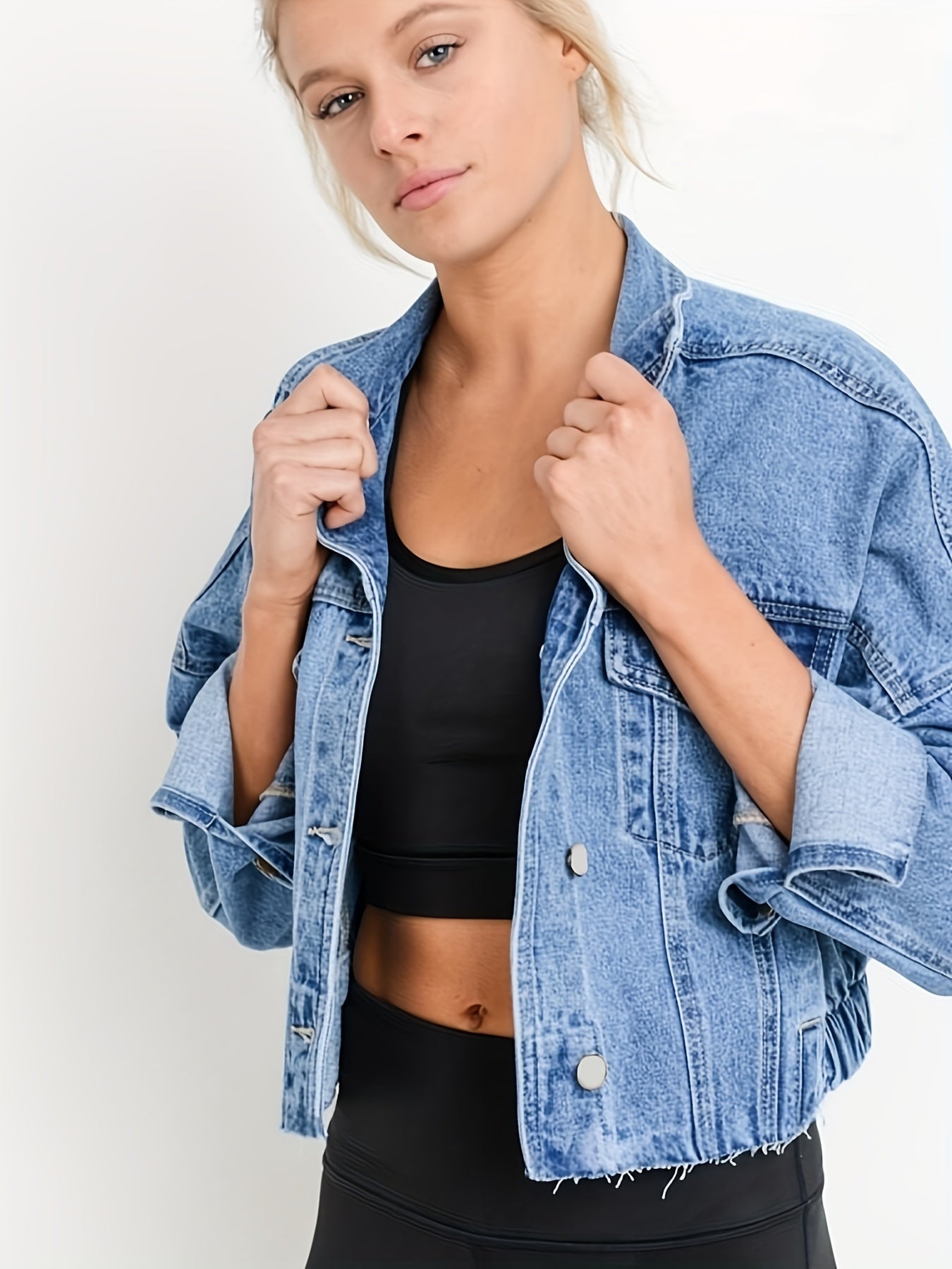 Stilla | Blå Denimjakker Med Korte Revers