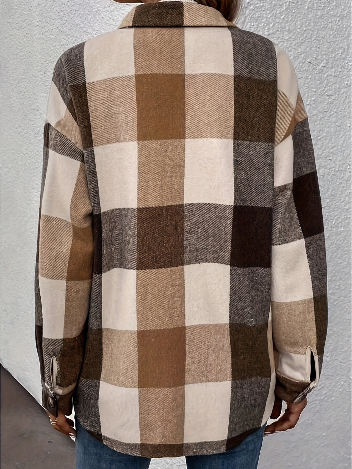 Stilla | Hem Plaid Krave Neck Shacket