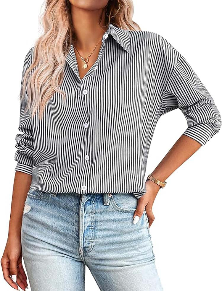 Stilla | Stribet Button up Skjorte