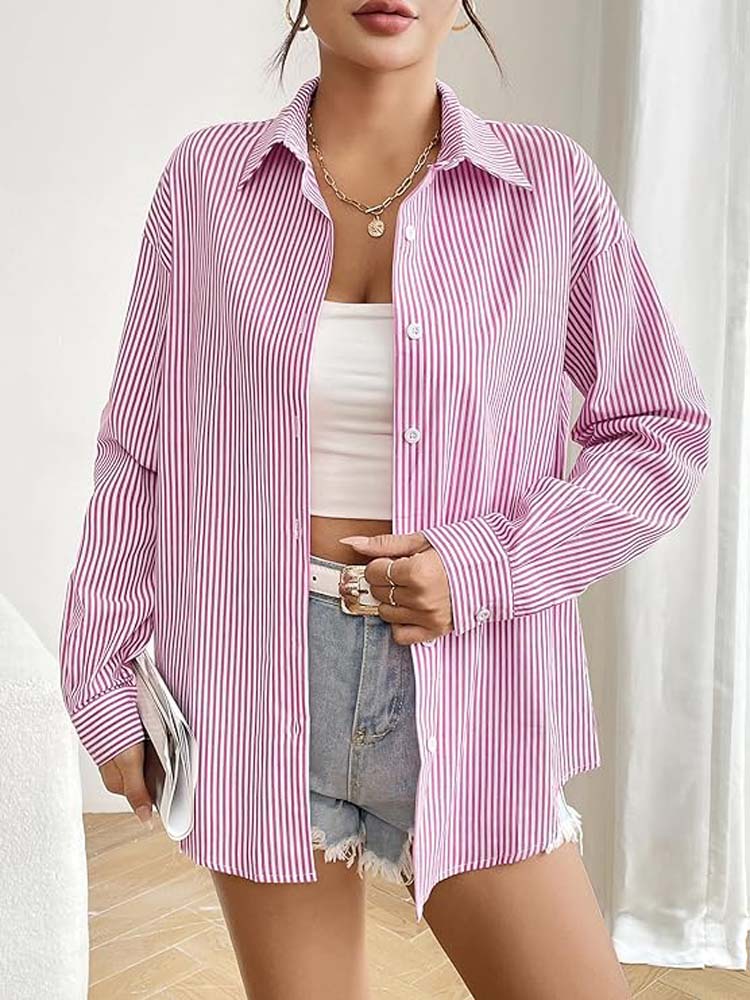 Stilla | Stribet Button up Skjorte