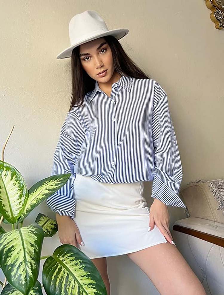 Stilla | Stribet Button up Skjorte