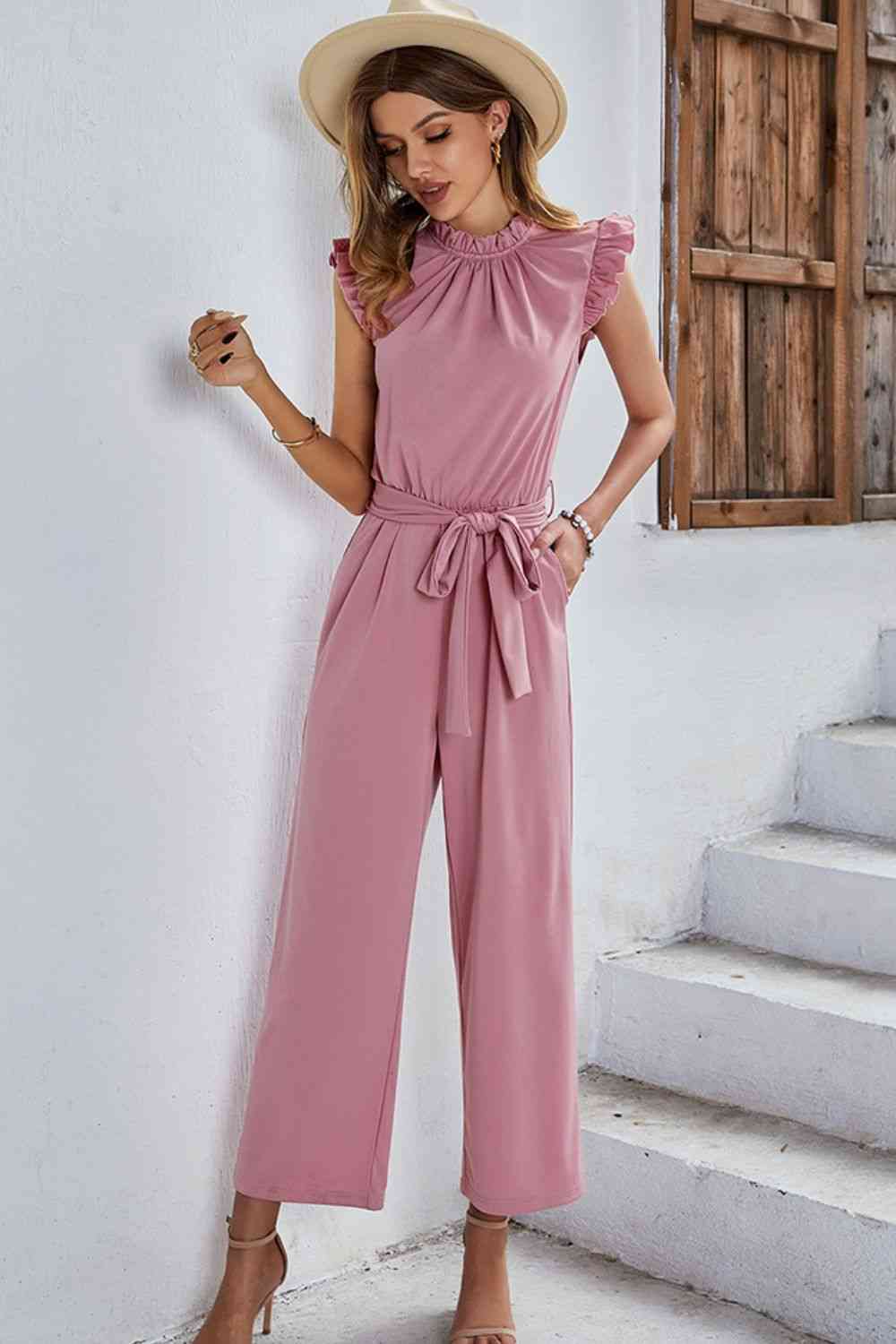 Stilla | Ærme Tie Talje Jumpsuit
