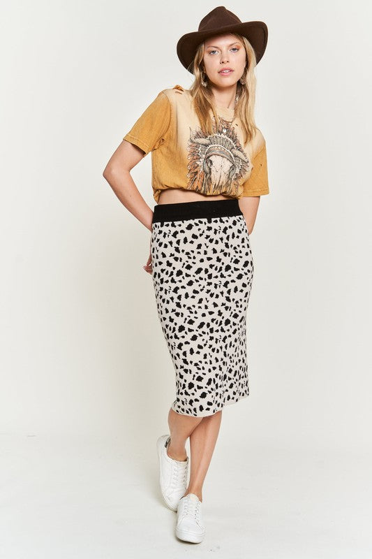 Stilla | Print Sweater Nederdele