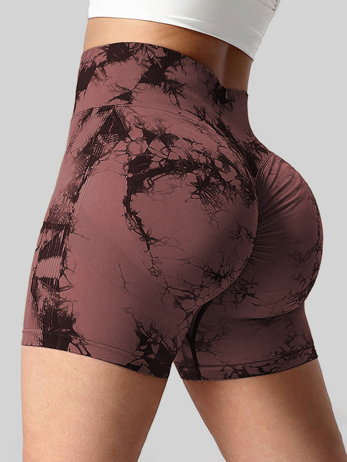Stilla | Dye Høj Talje Bred Taljebånd Aktive Shorts
