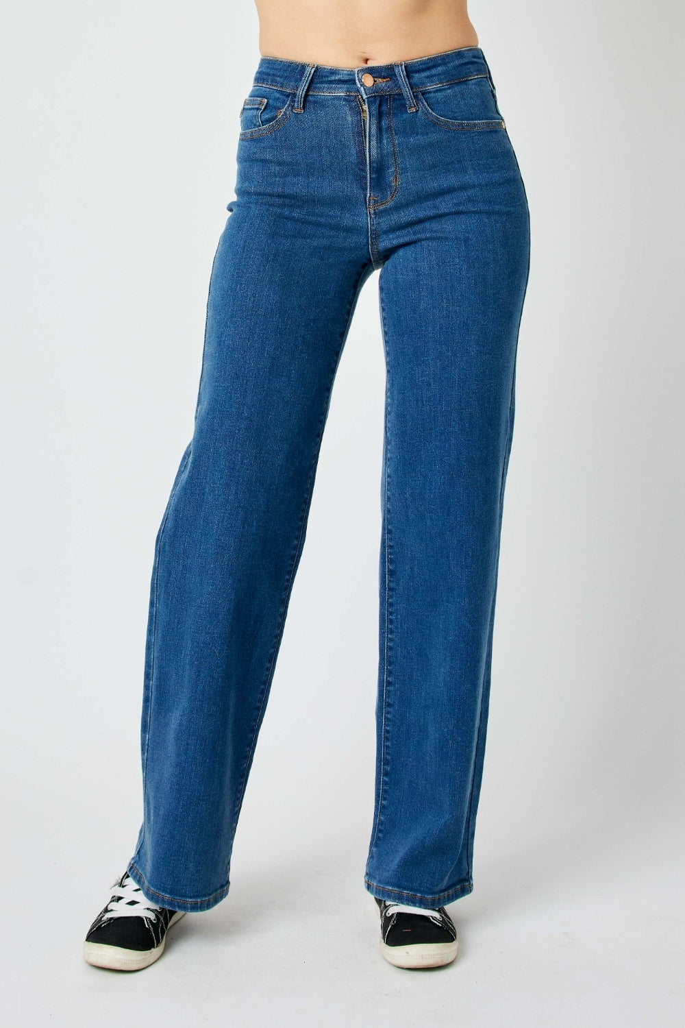 Stilla | Blå Fuld Størrelse Høj Talje Straight Jeans