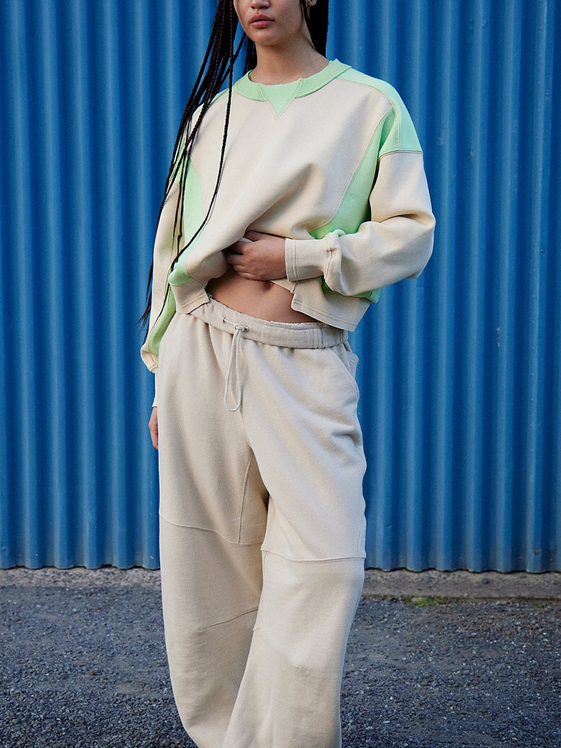 Stilla | Sweatjakke med kontrastfarver og lange ærmer til sporty stil