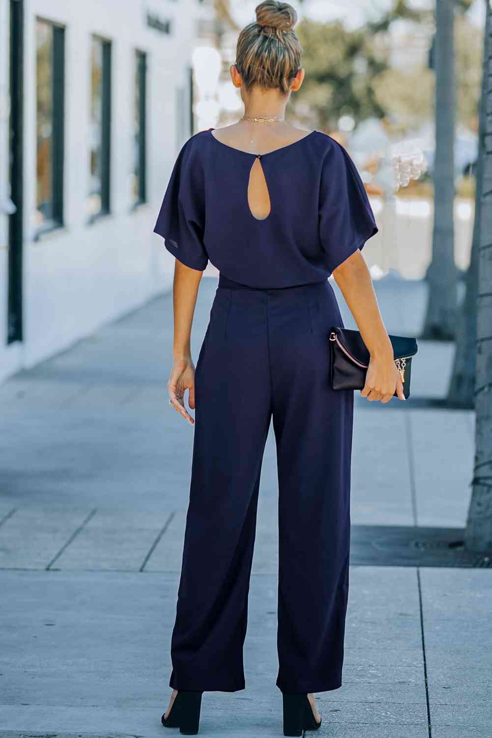 Stilla | Størrelse Knytte Talje Lige Ben Jumpsuit