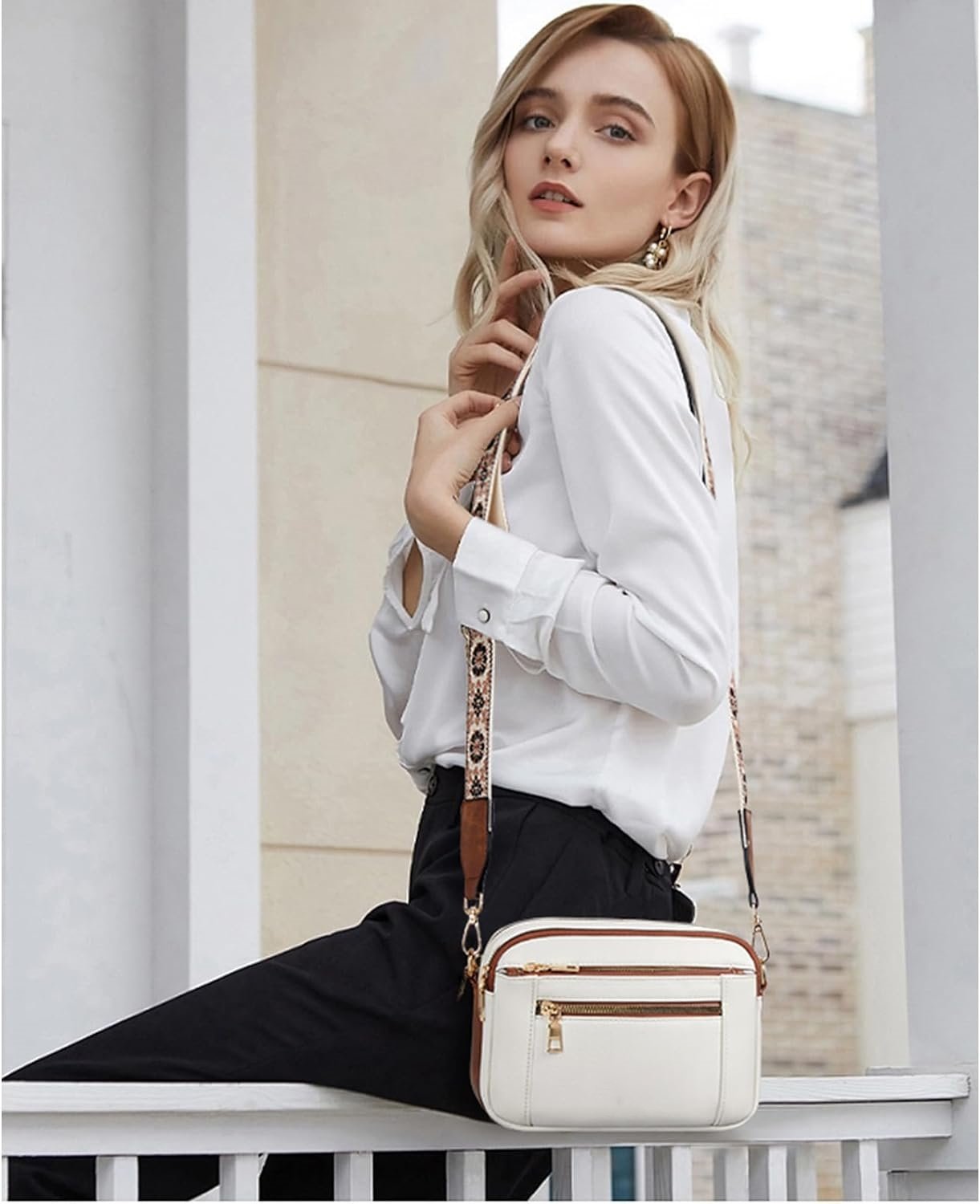 Stilla | Blumen Strop Crossbody Taske