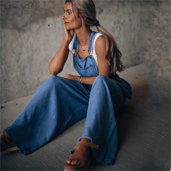 Stilla | Damernes Denim Jumpsuit