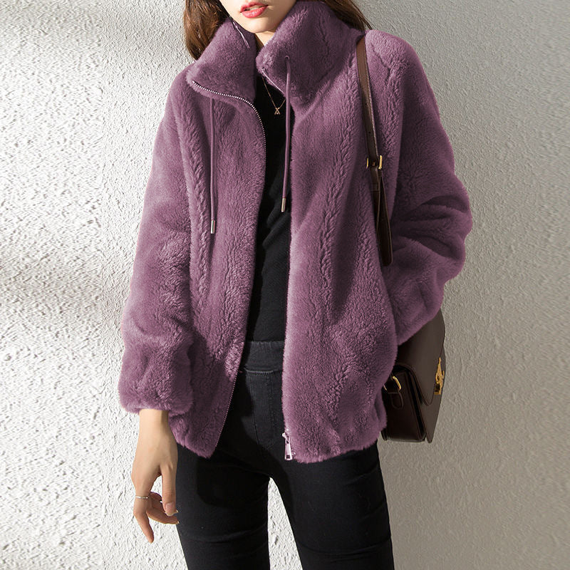 Stilla | Dobbelt Facet Fleece Høj Hals Cardigan