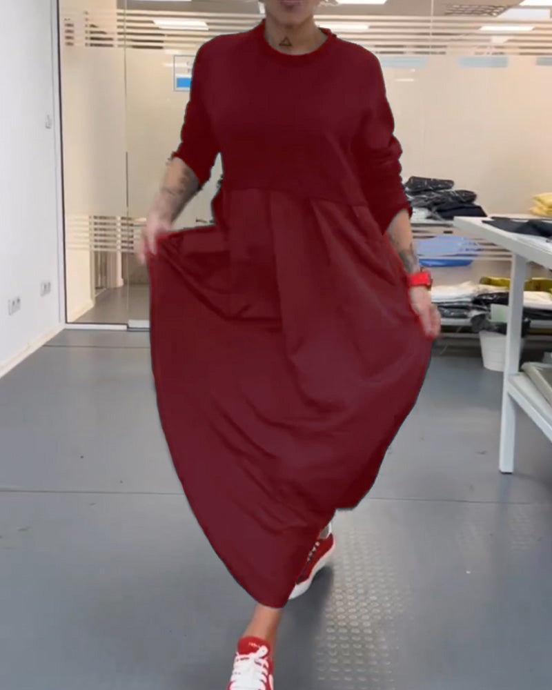 Stilla | Casual Poplin Kjole Med Brede Ærmer