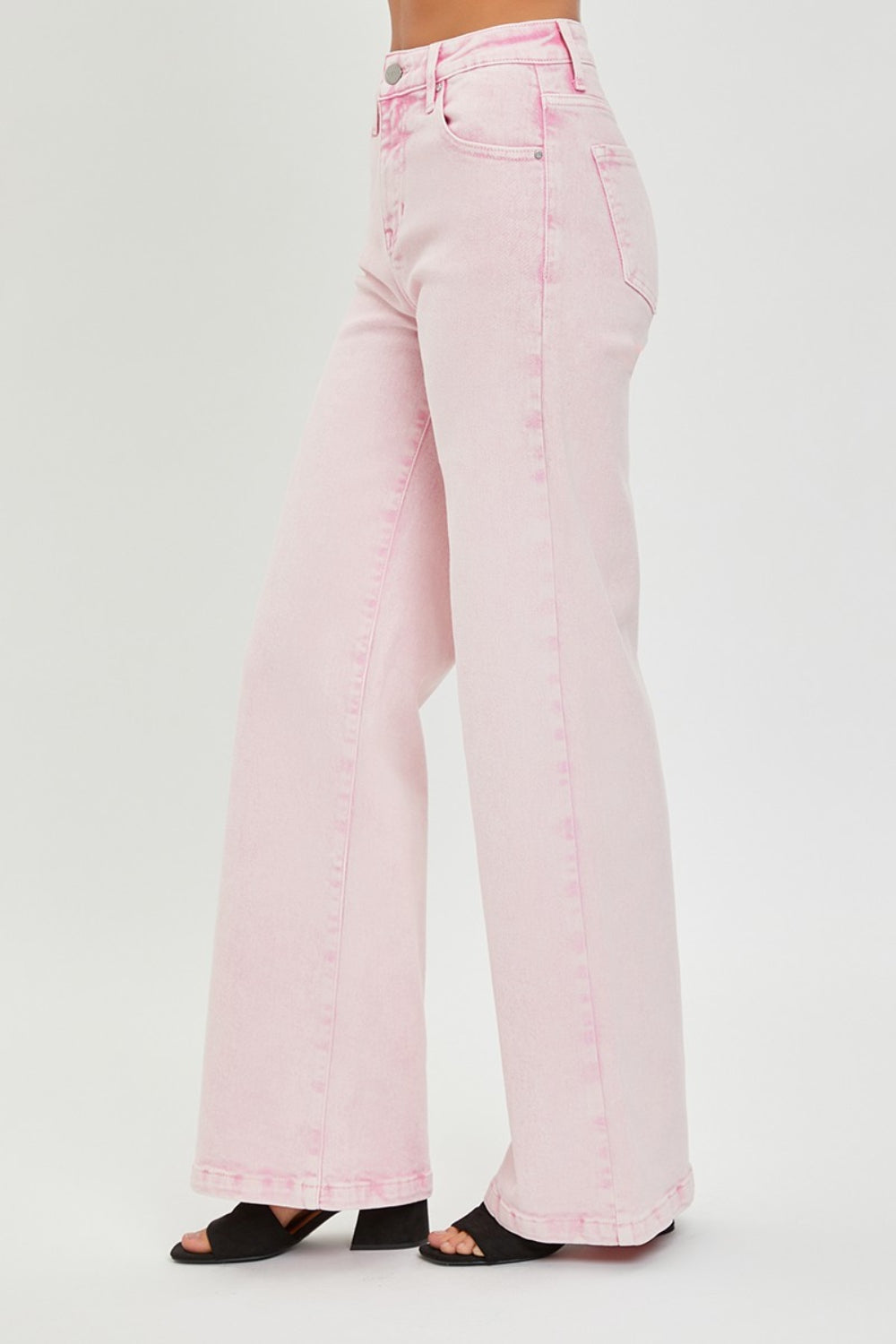 Stilla | Ful størrelse høj talje mavekontrol brede ben jeans