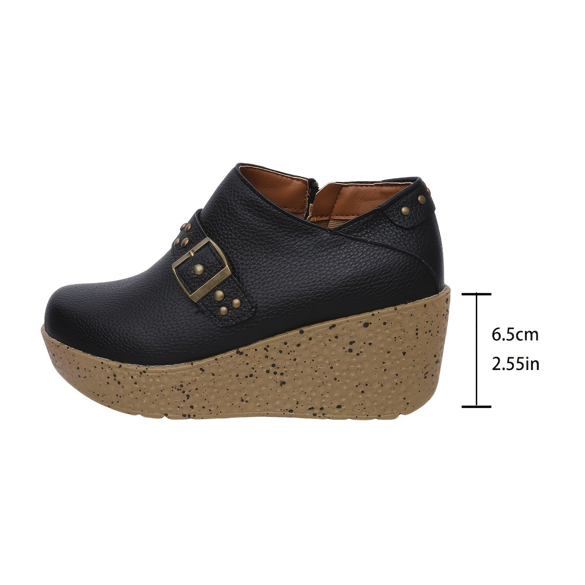 Stilla | Overdimensionerede Kilehælsandaler Komfortable Platform Sandals Med Spænde