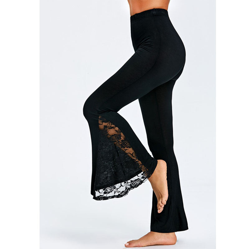 Dame Flared Leggings med Spidsbesætning Stilla