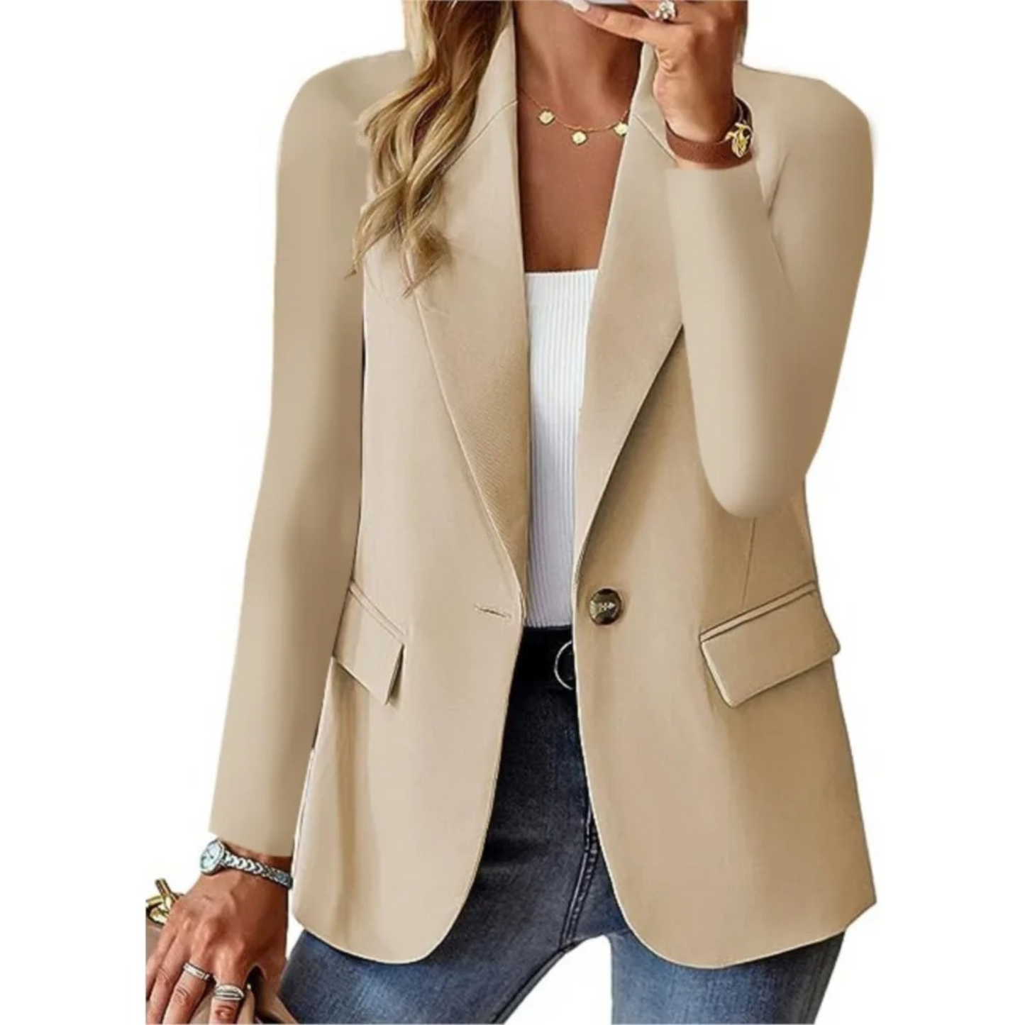 Stilla | Casual Blazer til Kvinder med Spændelukning og Slim-Fit Lomme
