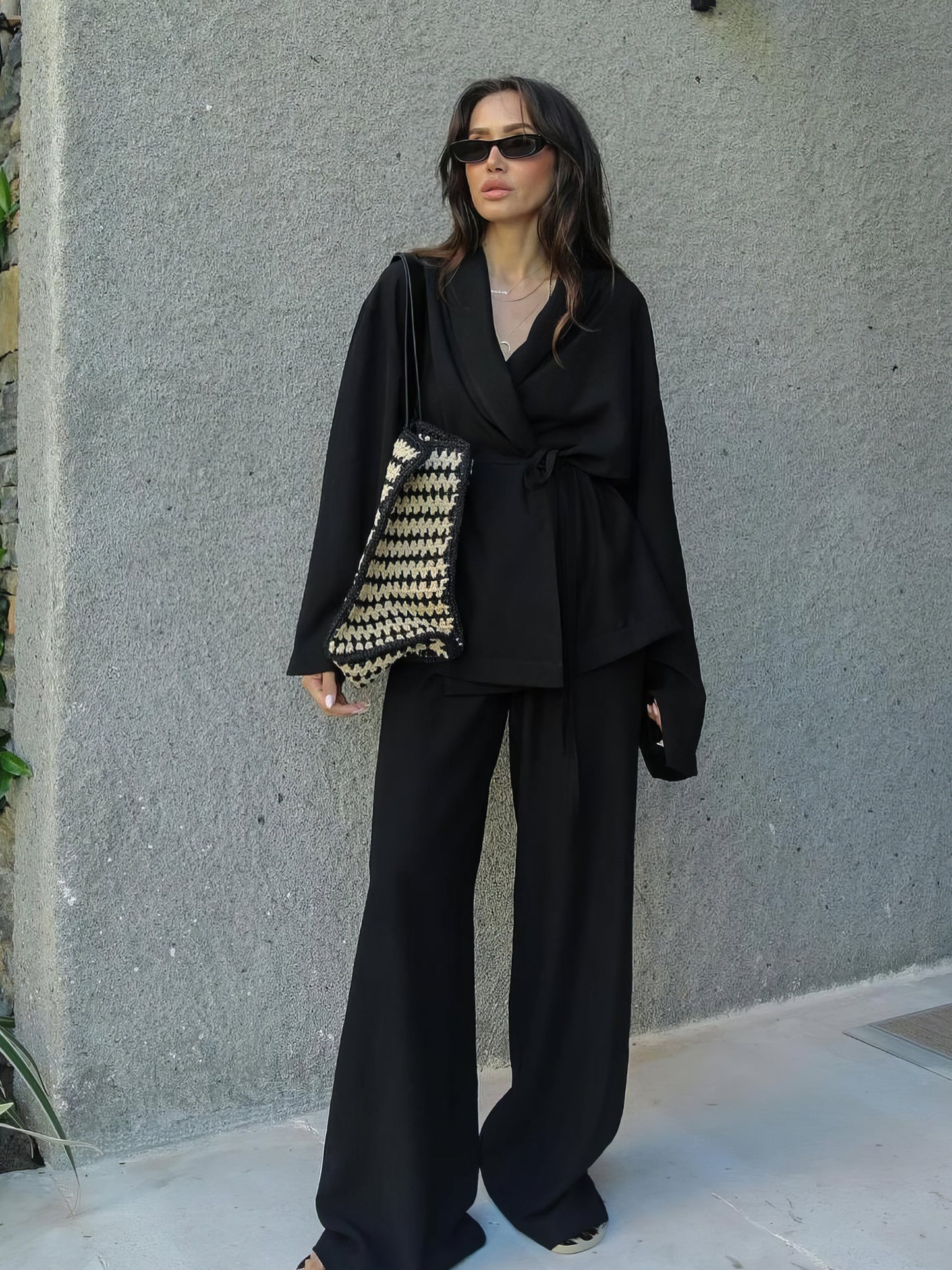 Stilla | Let Linned Kimono Sæt