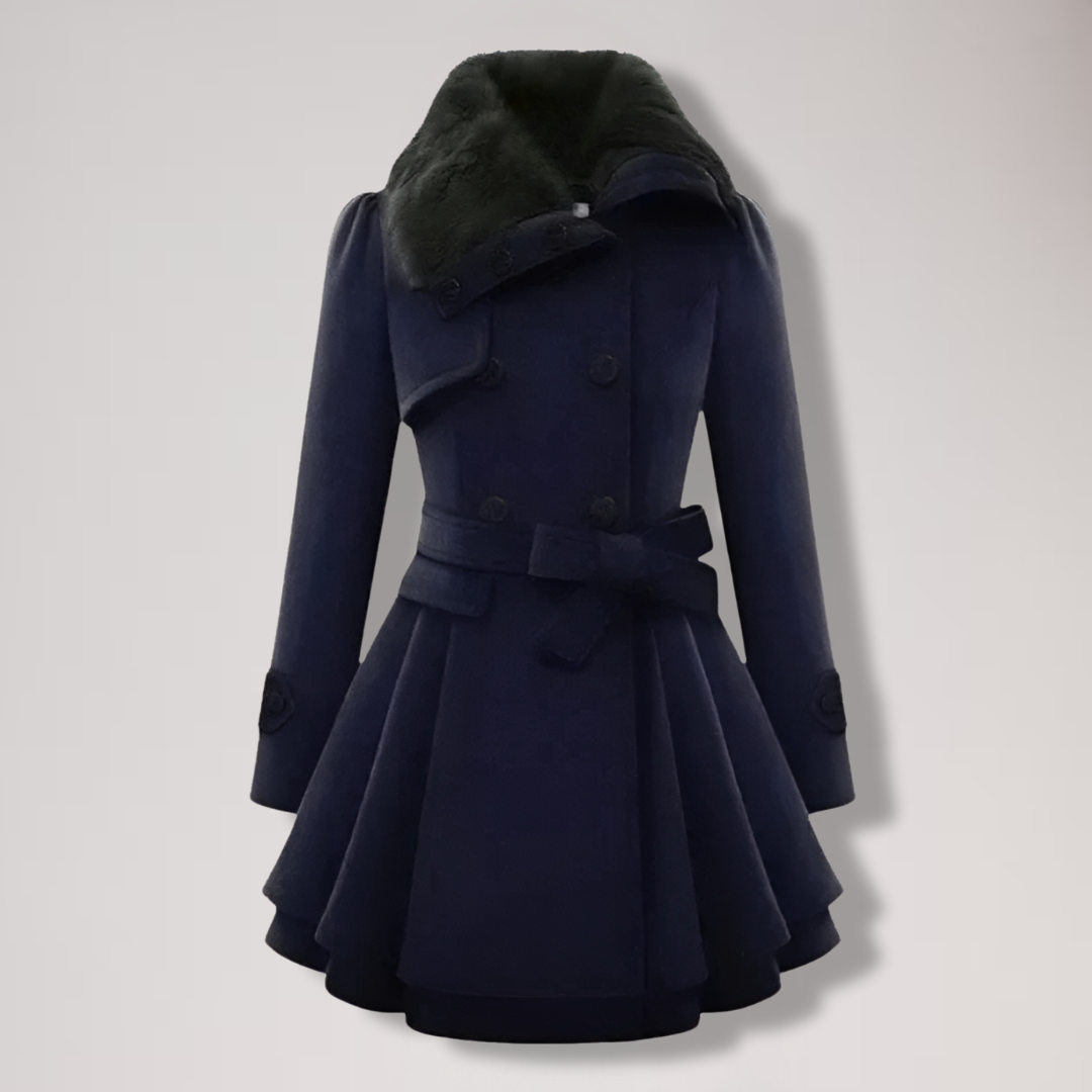 Stilla | Elegante Trenchcoat Med Vegansk Pels