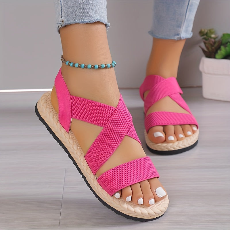 Stilla | Flade Sandaler Med Åbne Tæer Og Elastisk Rem