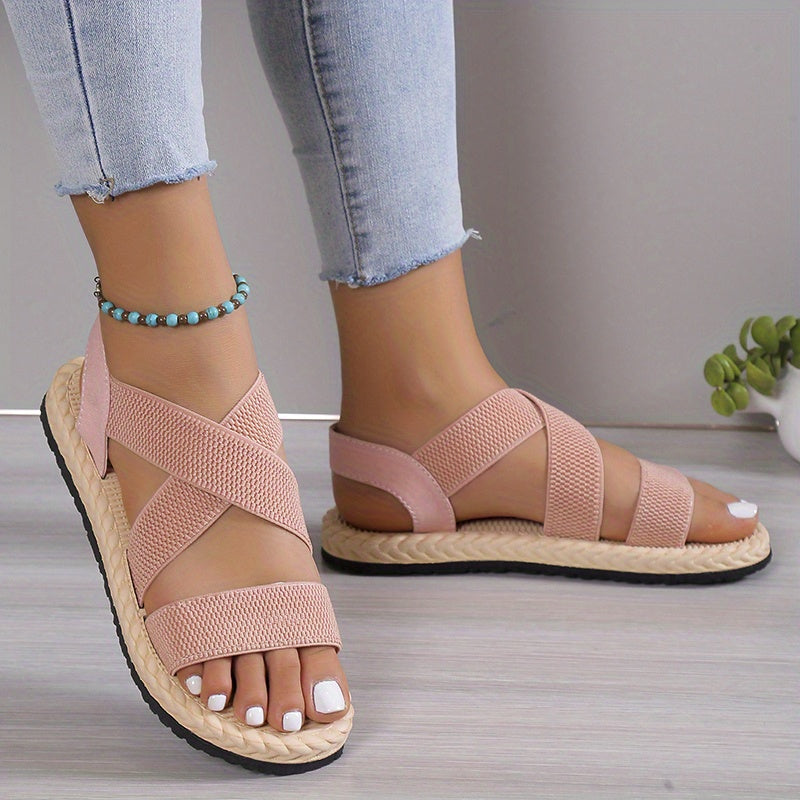 Stilla | Flade Sandaler Med Åbne Tæer Og Elastisk Rem