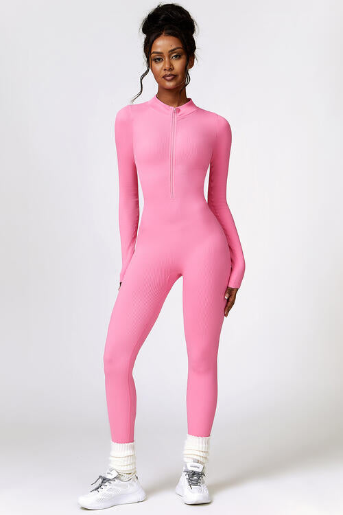 Stilla | Zip Langærmet Aktiv Jumpsuit