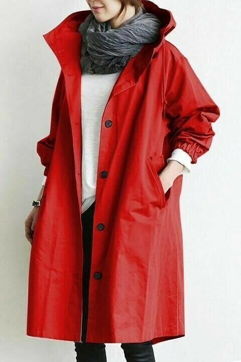 Stilla | the Wind Jacket Med Knapper Og Hætte.