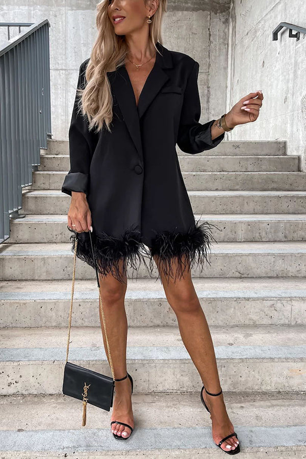 Stilla | Beyond Imagination Overstørrelse Feder Blazer