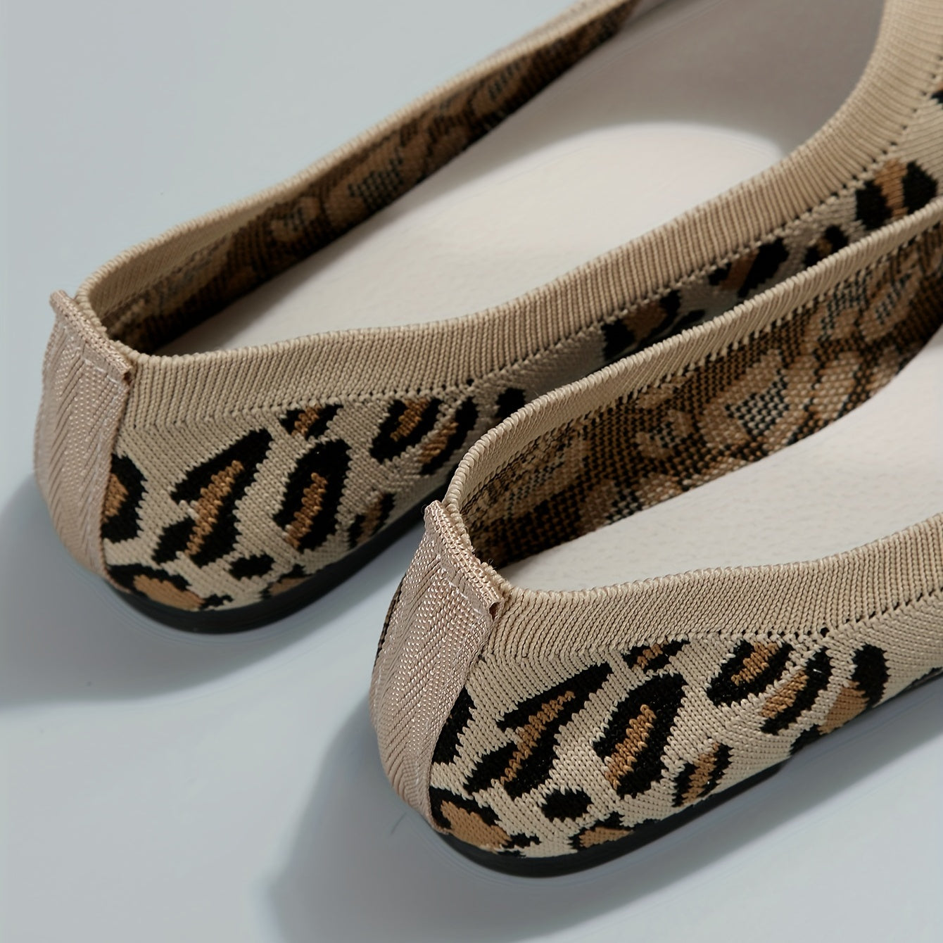 Stilla | Damer Leopard Ballerinas Punktskrid På Lys Ramin