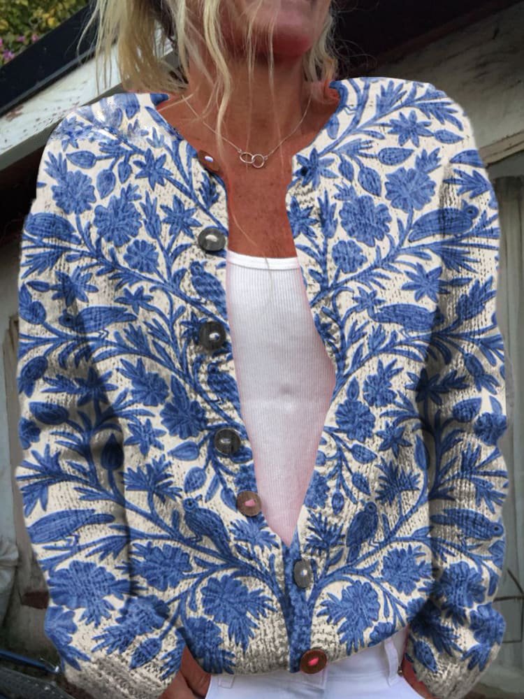 Stilla | Cardigan med Blomstermønster