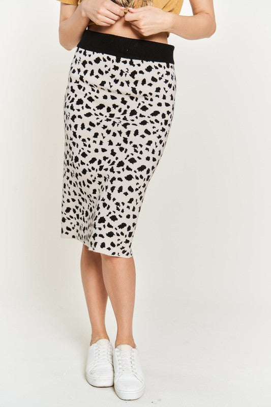 Stilla | Print Sweater Nederdele
