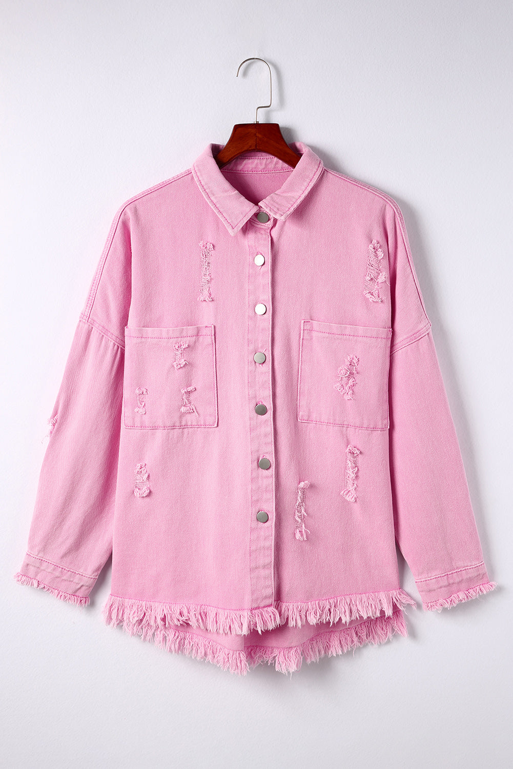 Stilla | Knap-Op Raw Hem Denim Jacket