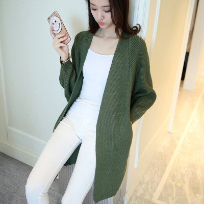 Femme Åben-Front Langstrik-Cardigan Stilla