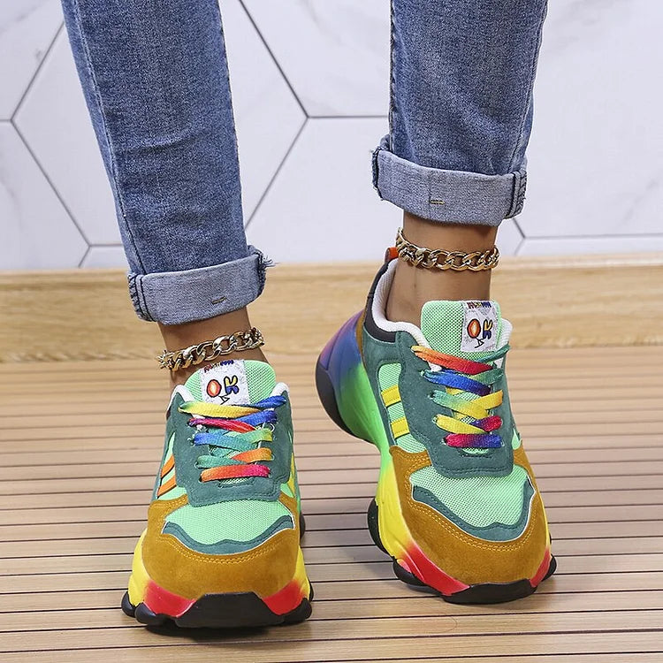 Stilla | Stilfulde Regnbue Sneakers