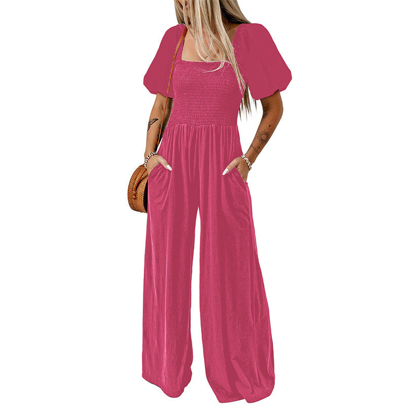 Stilla | Kvinders Firkantet Krave Kortærmet Jumpsuit