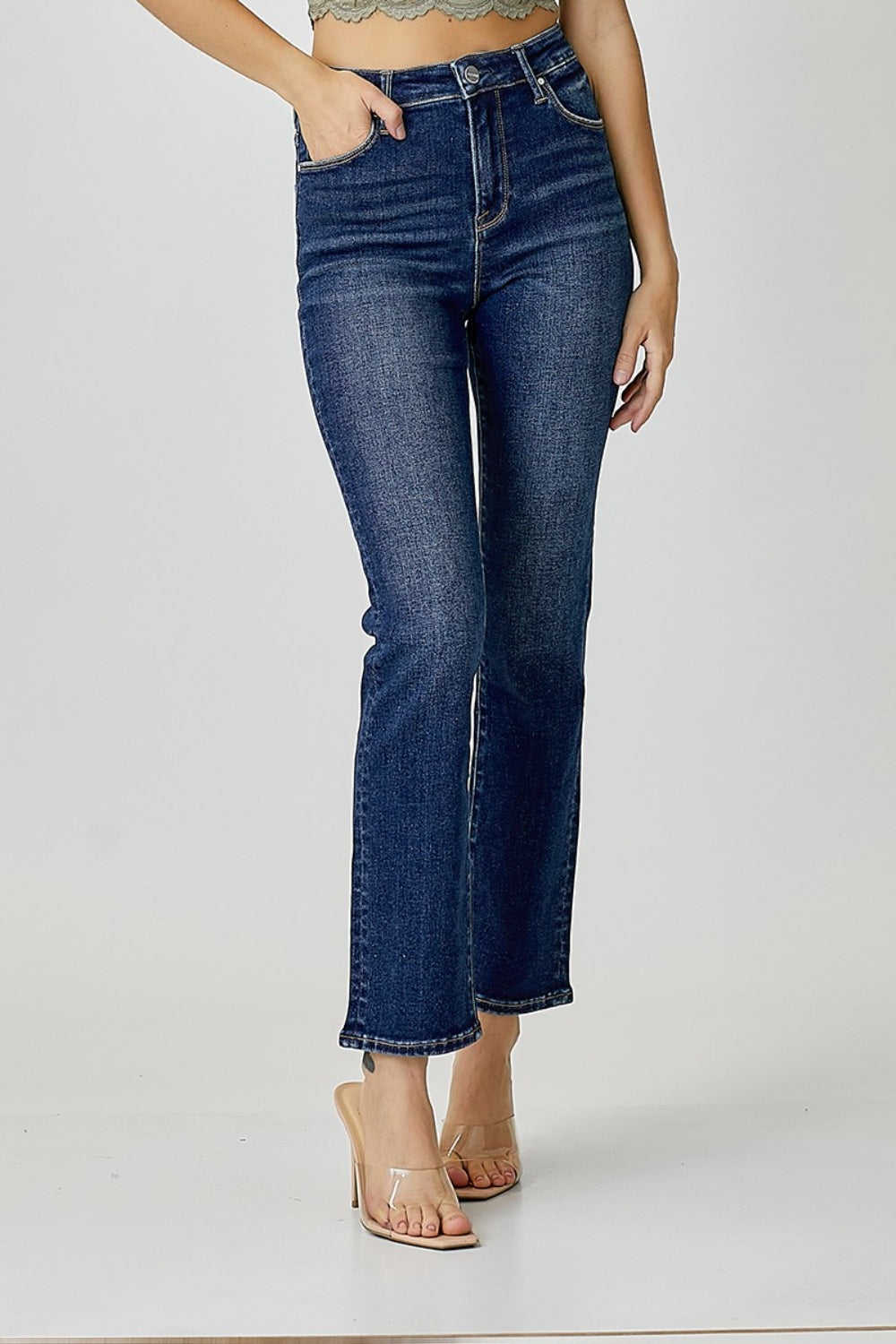 Stilla | Full Size Høj Talje Lige Jeans