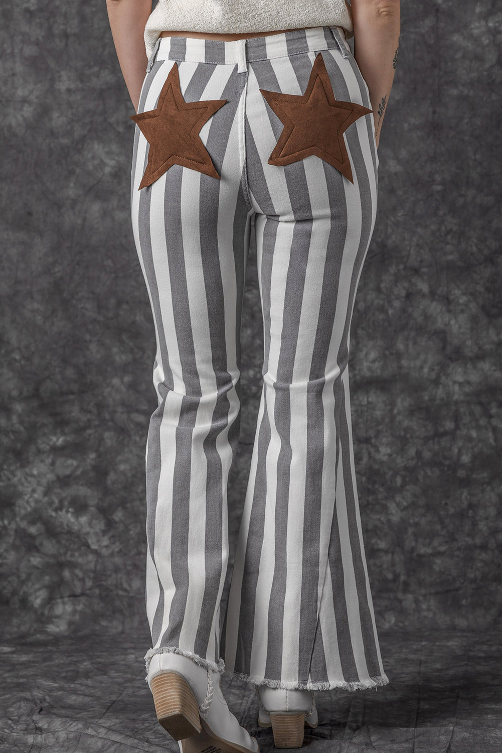 Stilla | Hem Star Applique Stribede Jeans