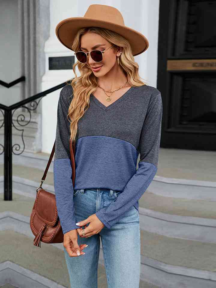 Stilla | Neck Langærmet T-shirt To-tone