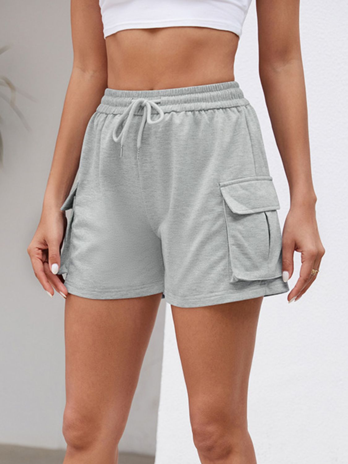 Stilla | Elastisk Talje Shorts med Lommer