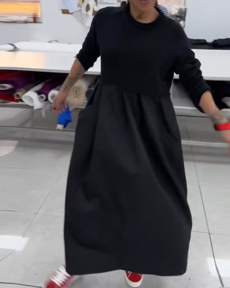 Stilla | Casual Poplin Kjole Med Brede Ærmer