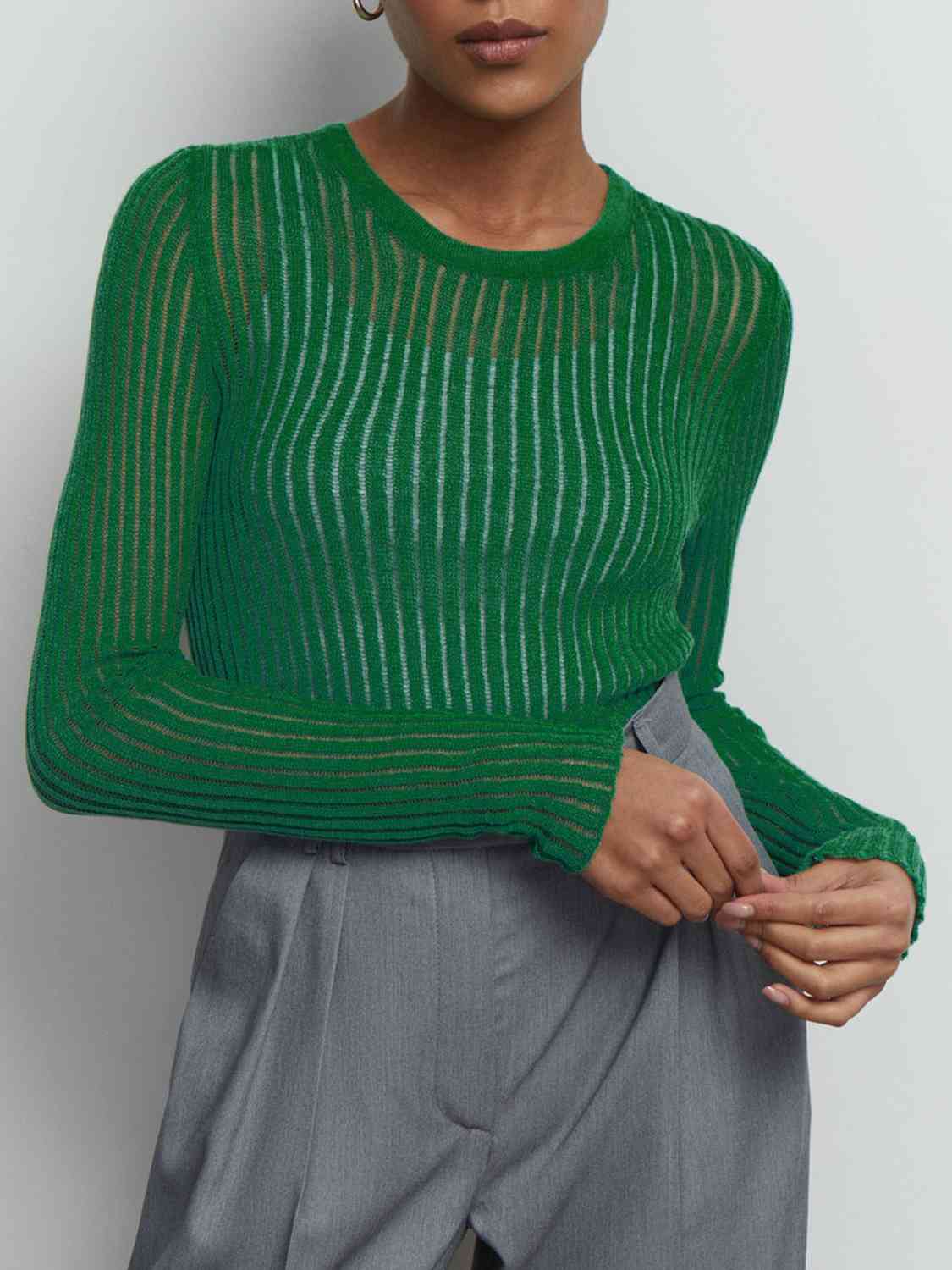 Stilla | Neck Ribbet Strik Tee
